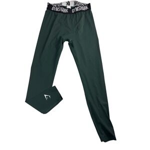 Gymshark Mens Green Training Compression Athletic Leggings Pants Size L